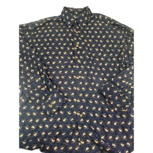 Men's Crossings L/G Button Down Shirt, Fishing Lure all over Print, Short Sleeve